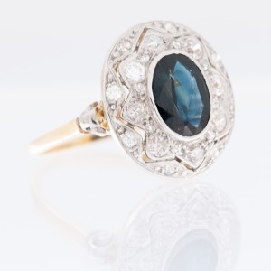 VINTAGE BLUE SAPPHIRE AND...